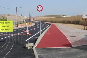 La nueva pinta de la carretera de Melenara/TA.